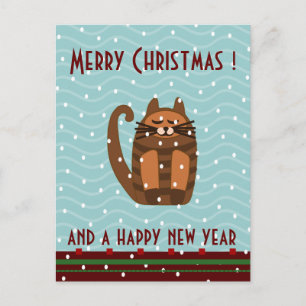 Cartes Pour Fêtes Annuelles rufus cat kawaii salutations