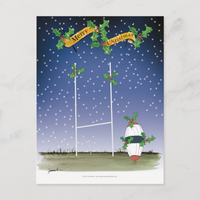 Cartes Pour Fêtes Annuelles rugby xmas (Devant)
