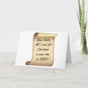 Cartes Pour Fêtes Annuelles RunnerChick Cher Père Noël