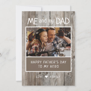 Cartes Pour Fêtes Annuelles Russe Fête des pères moi et mon papa Photo Flat