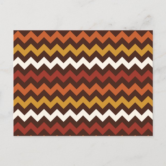 Cartes Pour Fêtes Annuelles Russe Thanksgiving Holiday Automne Automne Chevron (Devant)