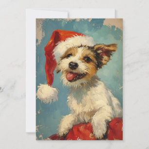 Cartes Pour Fêtes Annuelles Russel Terrier Noël