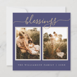 Cartes Pour Fêtes Annuelles Rustic Berries Sprig Photo Holiday Card