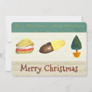 Cartes Pour Fêtes Annuelles Rustic Cosy Biscuits Cookies Christmas Flat