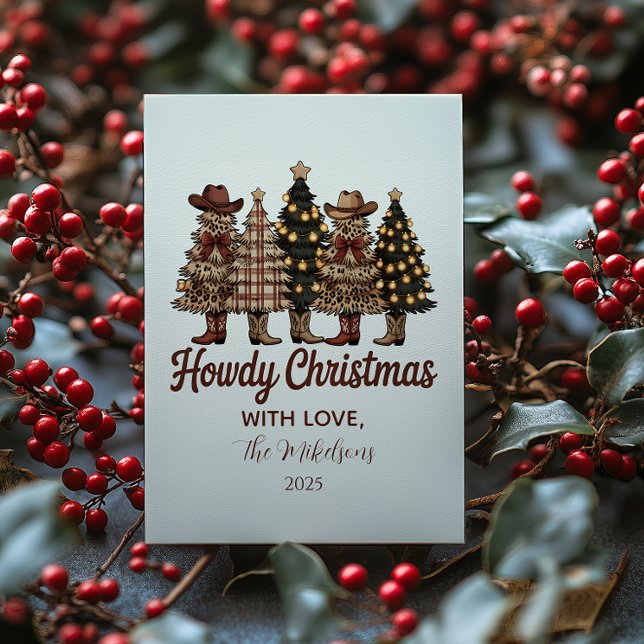 Cartes Pour Fêtes Annuelles Rustic Cowboy Boots Western Christmas (Créateur téléchargé)