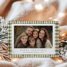 Rustic Green Plaid 1 Photo Joyeux Noël