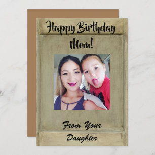 Cartes Pour Fêtes Annuelles Rustic Photo Maman Anniversaire