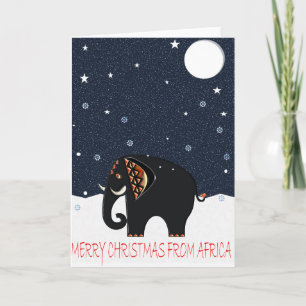 CARTES POUR FÊTES ANNUELLES RUSTIC XMAS ELEPHANT 107