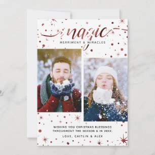 Cartes Pour Fêtes Annuelles Rustique Bourgogne Galaxie Magie, Mercure & Miracl