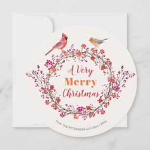 Cartes Pour Fêtes Annuelles Rustique chic Noël sainte couronne moderne