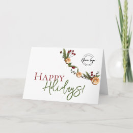 Cartes Pour Fêtes Annuelles Rustique Citron & Pin Entreprise Personnalisé Fête
