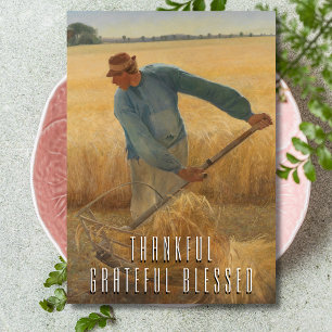 Cartes Pour Fêtes Annuelles Rustique Élégant Gentil Grateful Blessé Harvest