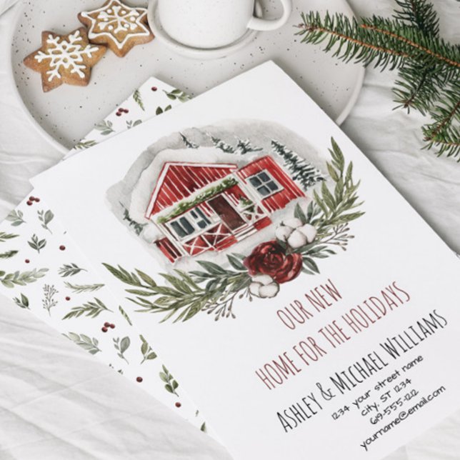 Cartes Pour Fêtes Annuelles Rustique Nouvelle maison pour les fêtes Nouvelle a (Créateur téléchargé)