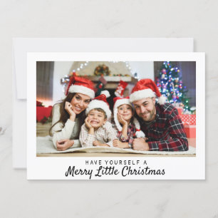 Cartes Pour Fêtes Annuelles Rustique Tartan Photo Joyeux Noël Typographie