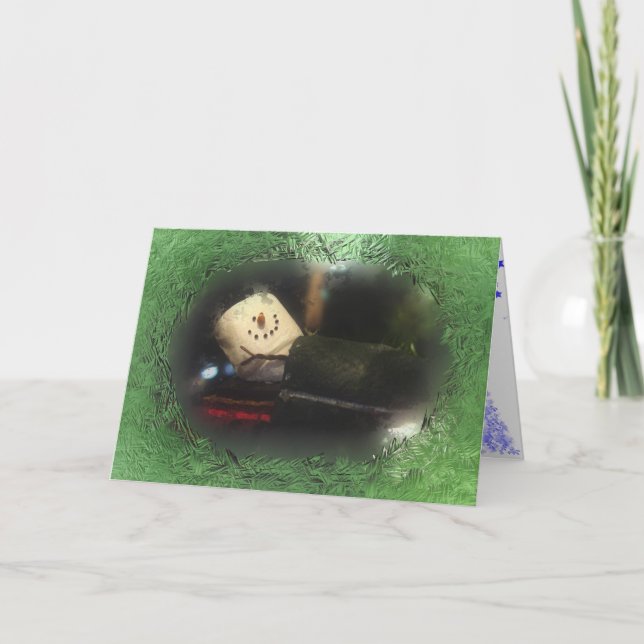 Cartes Pour Fêtes Annuelles Sac à couchage Green S'Mores (Devant)