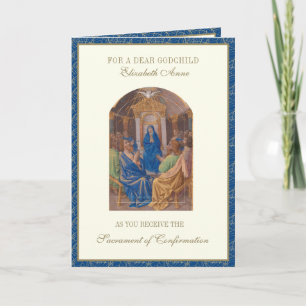 Cartes Pour Fêtes Annuelles Sacrament de confirmation Saint-Esprit filleul