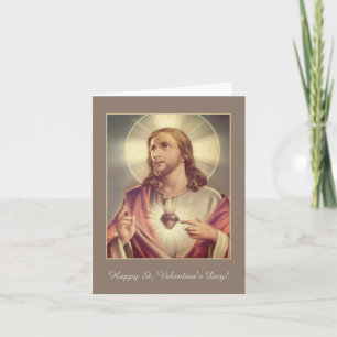 Cartes Pour Fêtes Annuelles Sacré Coeur de Jésus Coeur Valentine