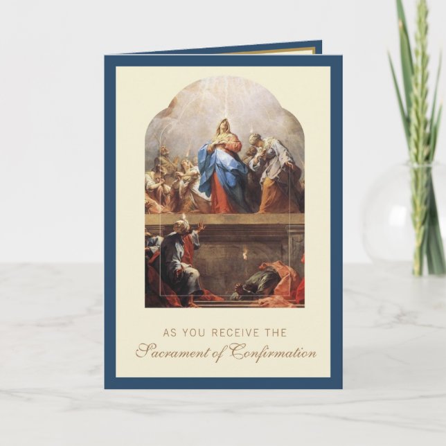 Cartes Pour Fêtes Annuelles Sacrement de Confirmation Prière Religieuse  (Devant)