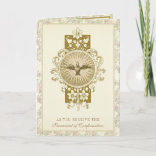 Cartes Pour Fêtes Annuelles Sacrement de la confirmation Prière religieuse