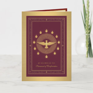 Cartes Pour Fêtes Annuelles Sacrement de la confirmation Prière religieuse