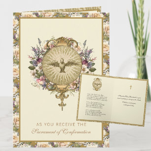 Cartes Pour Fêtes Annuelles Sacrement de la confirmation Prière religieuse