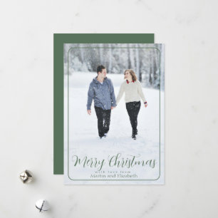 Cartes Pour Fêtes Annuelles Sage Frame Joyeux Noël avec photo