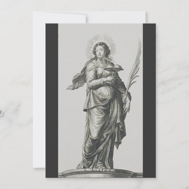 Cartes Pour Fêtes Annuelles Saint-Agathe de Sicile (Devant)