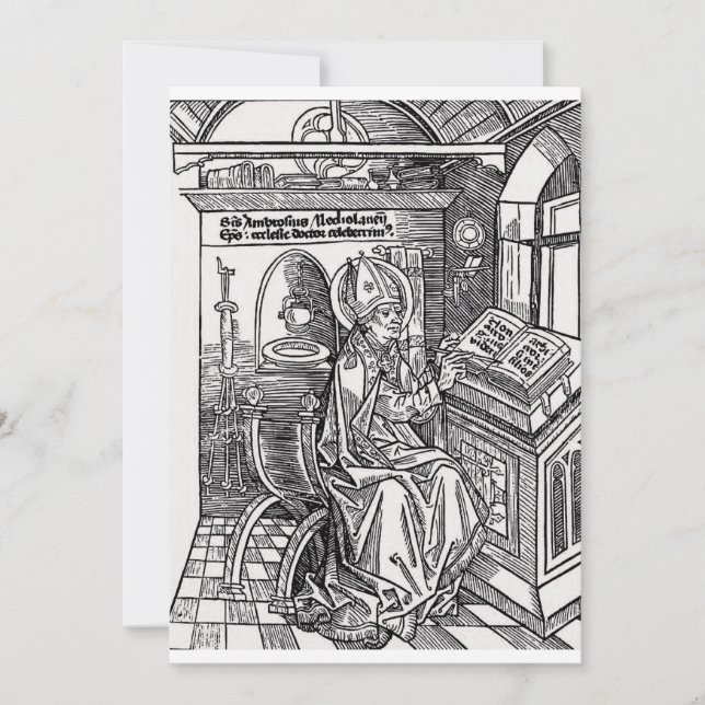 Cartes Pour Fêtes Annuelles Saint Ambrose de Milan (Devant)
