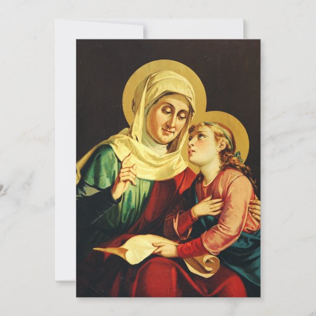 Cartes Pour Fêtes Annuelles Saint Ann et Vierge Marie (Devant)