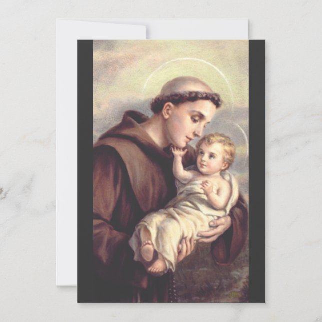 Cartes Pour Fêtes Annuelles Saint Antoine de Padoue (Devant)