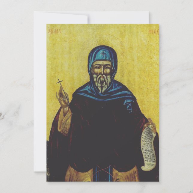 Cartes Pour Fêtes Annuelles Saint Antoine d'Égypte (Devant)