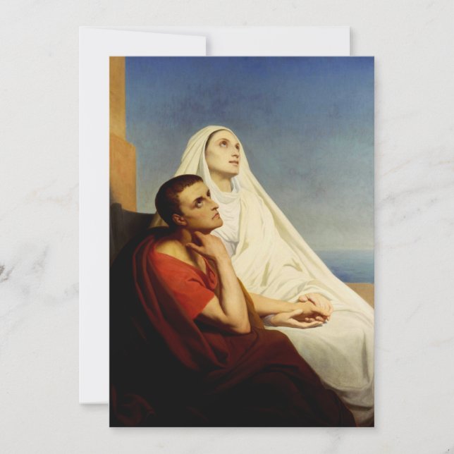 Cartes Pour Fêtes Annuelles Saint Augustin et Saint Monica (Devant)