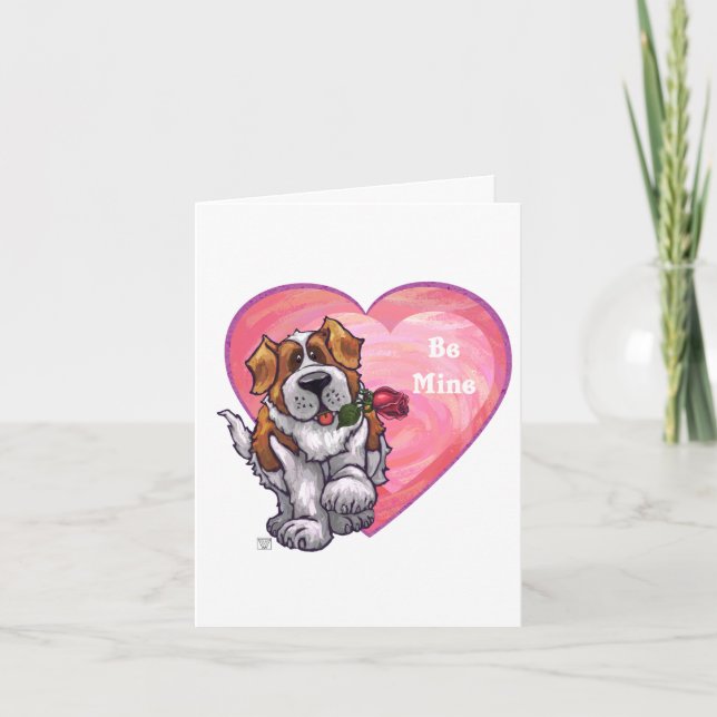 Cartes Pour Fêtes Annuelles Saint-Bernard Valentin (Devant)