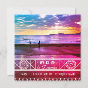 Cartes Pour Fêtes Annuelles Saint Cyr les Lecques Beach Sunset - Nice Seasons