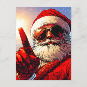 Cartes Pour Fêtes Annuelles Saint Jolly Père Noël Divine Glow