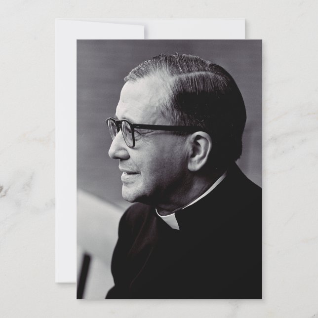 Cartes Pour Fêtes Annuelles Saint Josemaria Escriva (Devant)