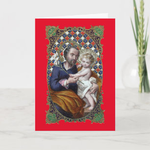 Cartes Pour Fêtes Annuelles Saint Joseph et l'enfant du Christ (DPT 002)