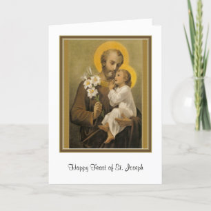 Cartes Pour Fêtes Annuelles Saint Joseph Jésus Fête de la prière religieuse
