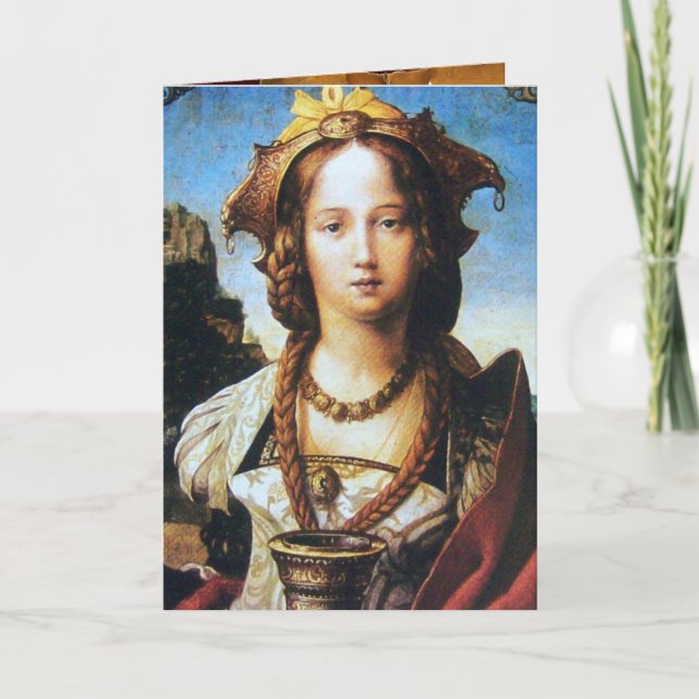 Cartes Pour Fêtes Annuelles SAINT MARY MAGDALENE, Parchemin Brown (Devant)