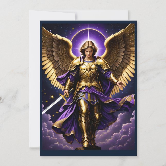 Cartes Pour Fêtes Annuelles Saint Michel de l'Archange catholique romain (Devant)