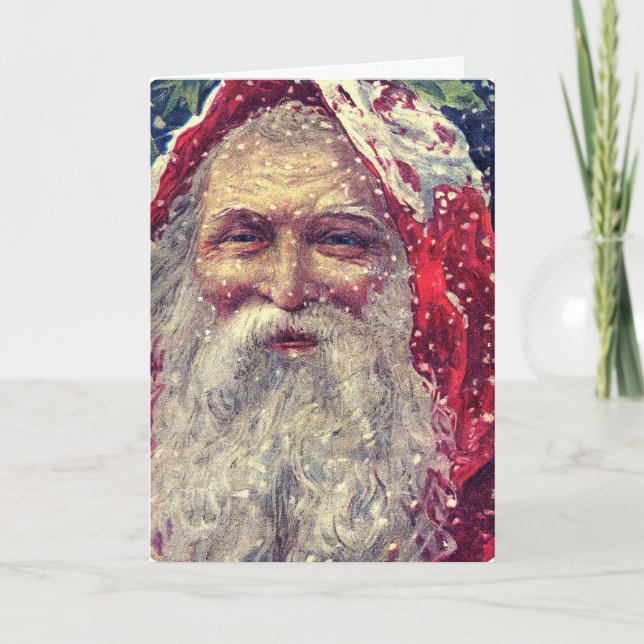 Cartes Pour Fêtes Annuelles Saint Nicolas victorien à l'ancienne (Devant)