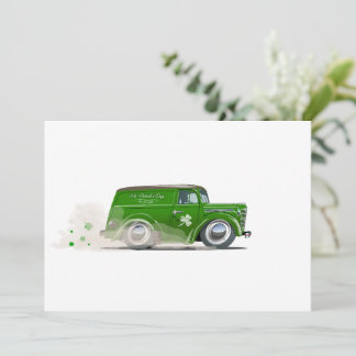 Cartes Pour Fêtes Annuelles  Saint Patrick vintage Cartoon Van