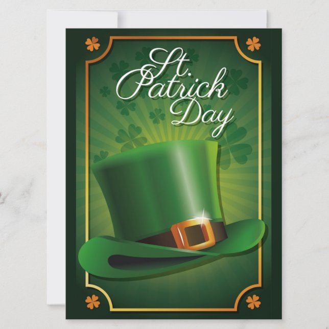 Cartes Pour Fêtes Annuelles Saint Patrick's Day (Devant)