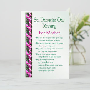 Cartes Pour Fêtes Annuelles Saint Patrick's Day La bénédiction irlandaise pour