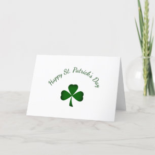 Cartes Pour Fêtes Annuelles Saint Patrick's Day Simple Shamrock vert