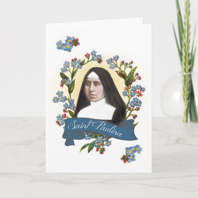 Cartes Pour Fêtes Annuelles Saint Paulina (Pauline) Patron Saint de la Diabéti (Devant)