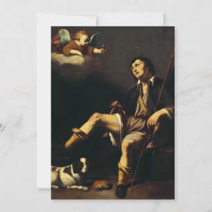 Cartes Pour Fêtes Annuelles Saint Roch et l'ange par Guy François