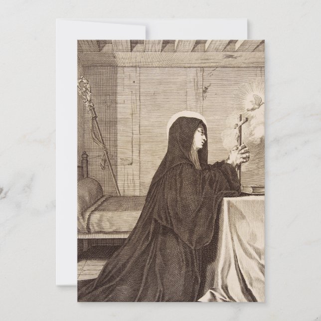 Cartes Pour Fêtes Annuelles Saint Scholastica Patroness of school (Devant)