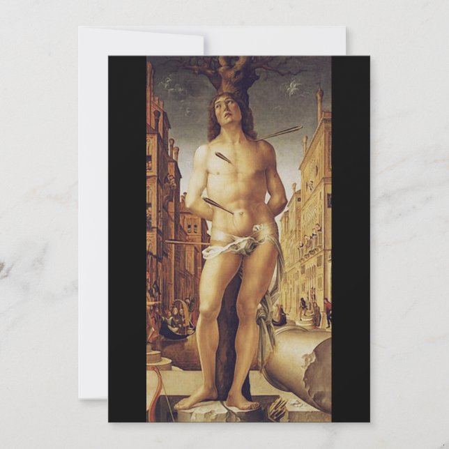 Cartes Pour Fêtes Annuelles Saint-Sébastien par Liberale Da Verona (Devant)