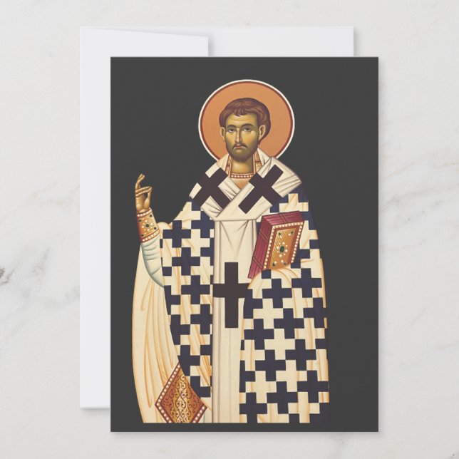 Cartes Pour Fêtes Annuelles Saint Timothée, premier évêque chrétien d'Ephes (Devant)